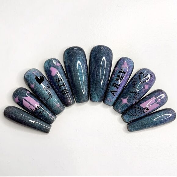 BTS Army Custom Press On NailsHigh Quality NailsHandmade